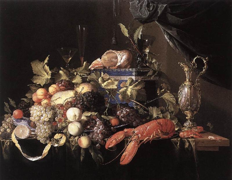 HEEM, Jan Davidsz. de Still-Life with Fruit and Lobster sg oil painting image